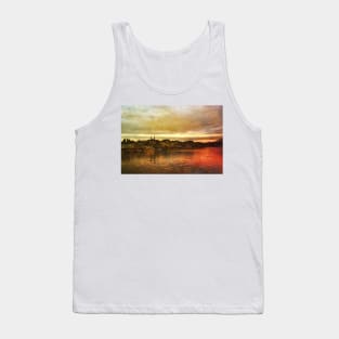 Sunset over the lake Tank Top